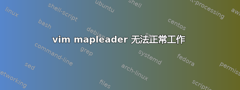 vim mapleader 无法正常工作