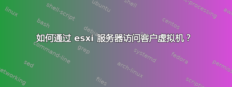 如何通过 esxi 服务器访问客户虚拟机？