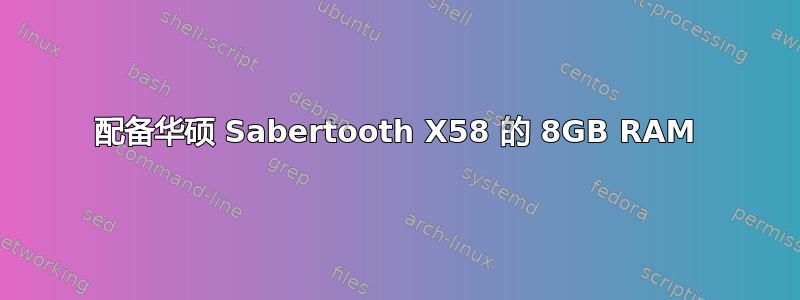 配备华硕 Sabertooth X58 的 8GB RAM