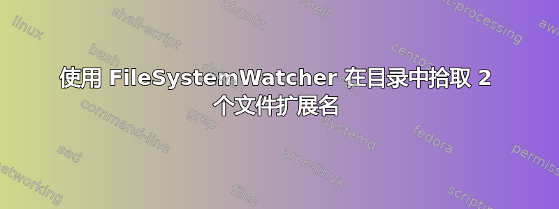 使用 FileSystemWatcher 在目录中拾取 2 个文件扩展名