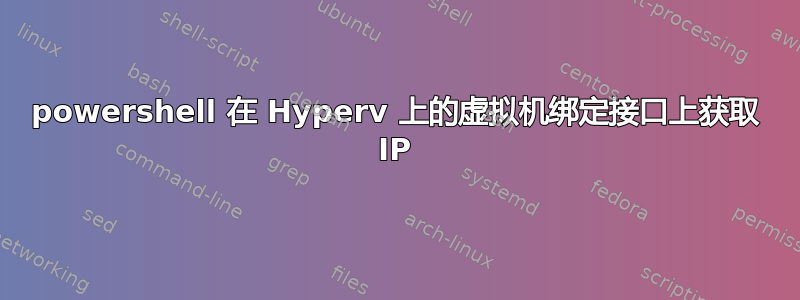 powershell 在 Hyperv 上的虚拟机绑定接口上获取 IP