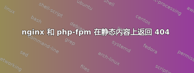 nginx 和 php-fpm 在静态内容上返回 404