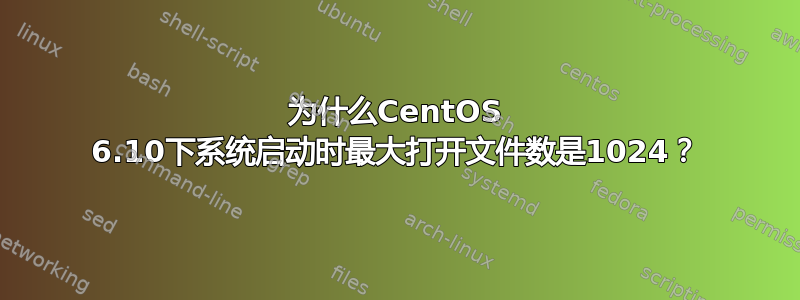 为什么CentOS 6.10下系统启动时最大打开文件数是1024？