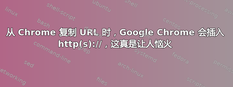 从 Chrome 复制 URL 时，Google Chrome 会插入 http(s)://，这真是让人恼火