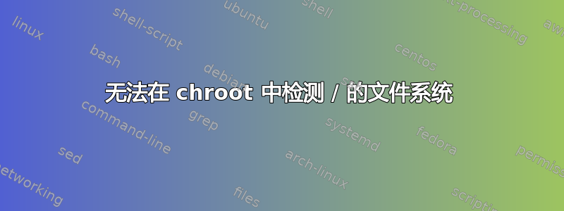 无法在 chroot 中检测 / 的文件系统