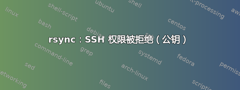 rsync：SSH 权限被拒绝（公钥）