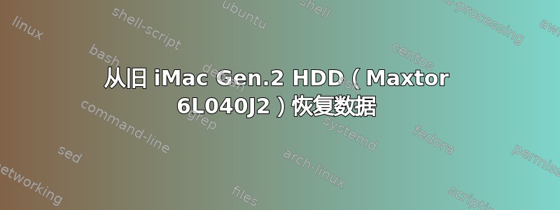 从旧 iMac Gen.2 HDD（Maxtor 6L040J2）恢复数据