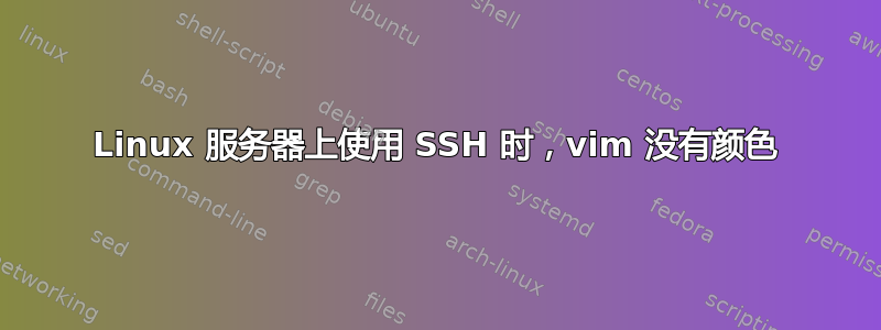 Linux 服务器上使用 SSH 时，vim 没有颜色