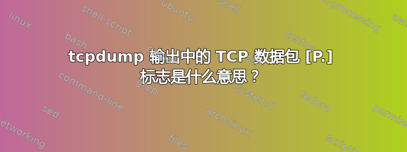 tcpdump 输出中的 TCP 数据包 [P.] 标志是什么意思？