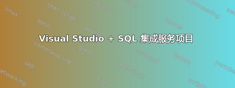 Visual Studio + SQL 集成服务项目