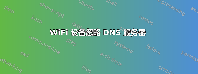 WiFi 设备忽略 DNS 服务器