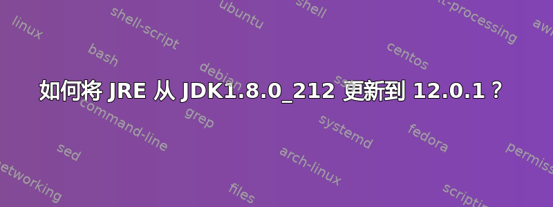 如何将 JRE 从 JDK1.8.0_212 更新到 12.0.1？