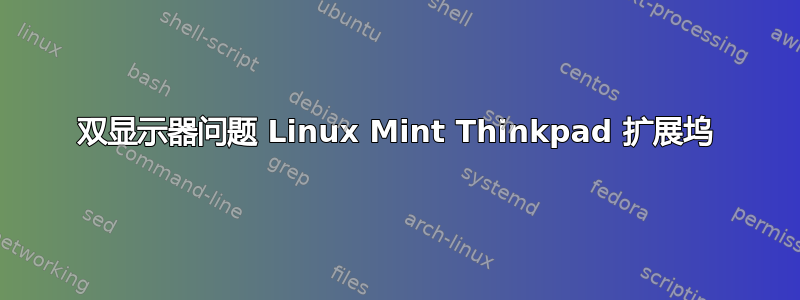 双显示器问题 Linux Mint Thinkpad 扩展坞