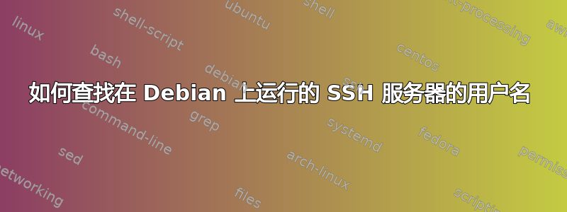 如何查找在 Debian 上运行的 SSH 服务器的用户名