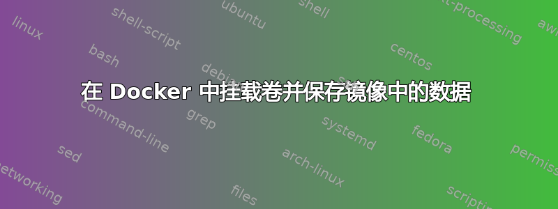 在 Docker 中挂载卷并保存镜像中的数据