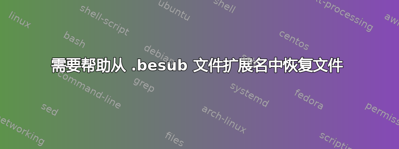 需要帮助从 .besub 文件扩展名中恢复文件