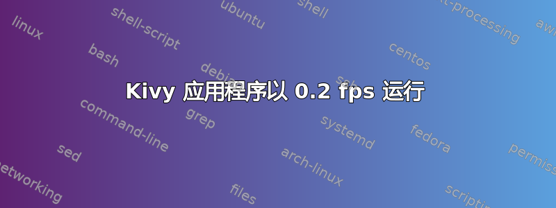 Kivy 应用程序以 0.2 fps 运行