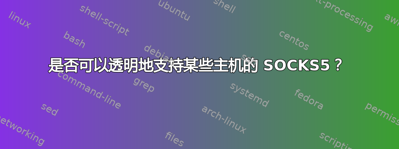 是否可以透明地支持某些主机的 SOCKS5？