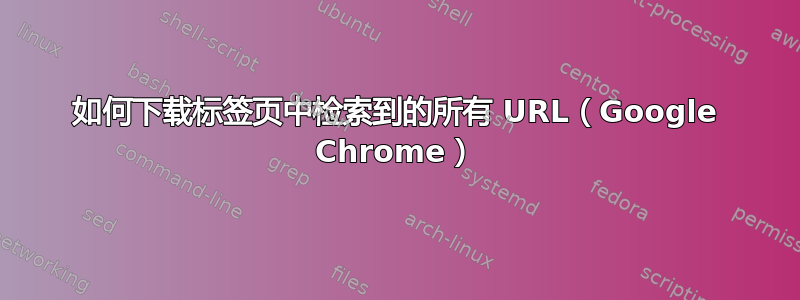 如何下载标签页中检索到的所有 URL（Google Chrome）