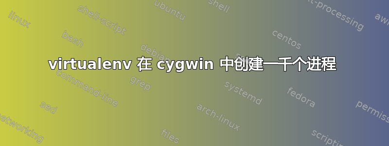virtualenv 在 cygwin 中创建一千个进程