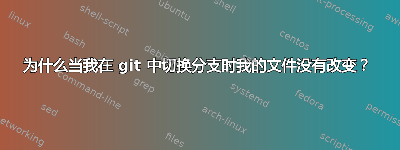 为什么当我在 git 中切换分支时我的文件没有改变？