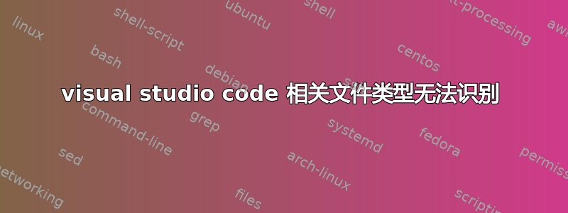 visual studio code 相关文件类型无法识别