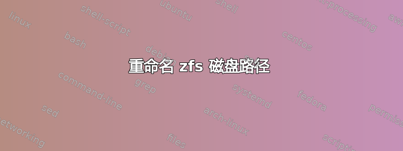 重命名 zfs 磁盘路径