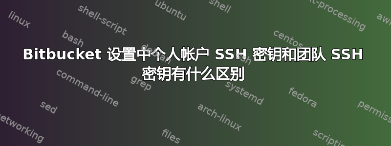 Bitbucket 设置中个人帐户 SSH 密钥和团队 SSH 密钥有什么区别