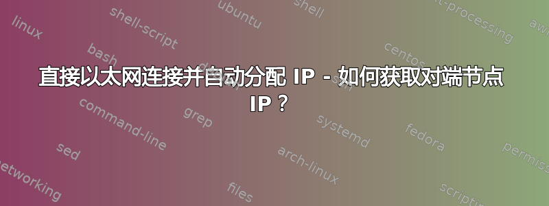 直接以太网连接并自动分配 IP - 如何获取对端节点 IP？