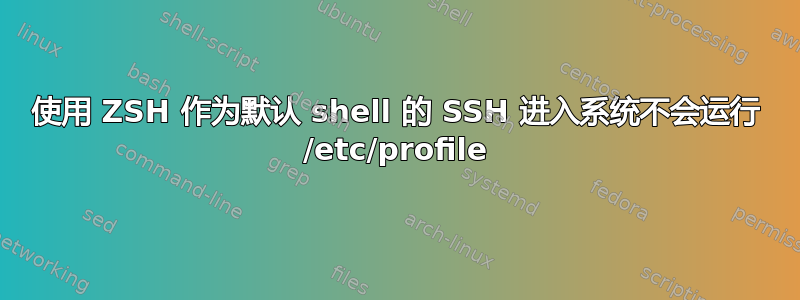 使用 ZSH 作为默认 shell 的 SSH 进入系统不会运行 /etc/profile