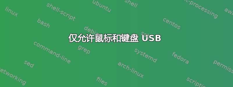 仅允许鼠标和键盘 USB