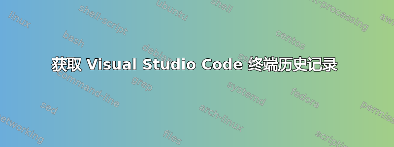 获取 Visual Studio Code 终端历史记录