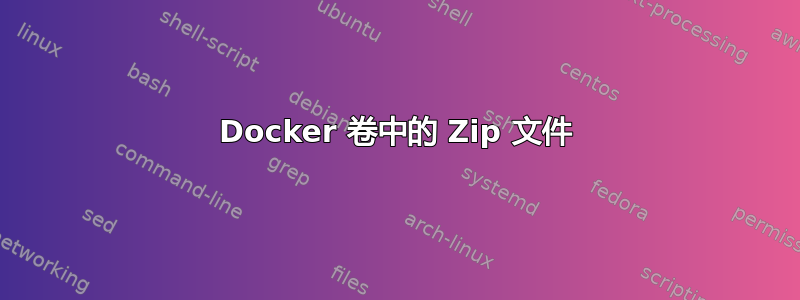Docker 卷中的 Zip 文件