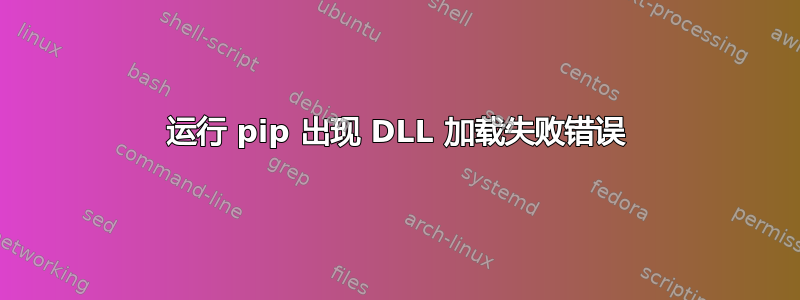 运行 pip 出现 DLL 加载失败错误