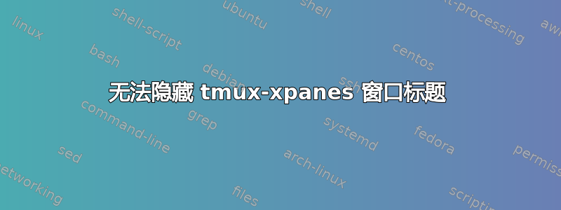 无法隐藏 tmux-xpanes 窗口标题