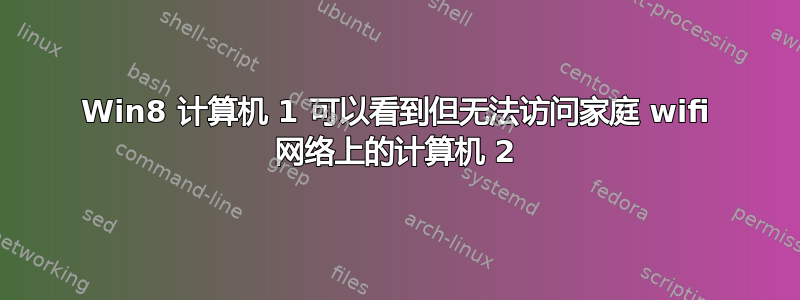 Win8 计算机 1 可以看到但无法访问家庭 wifi 网络上的计算机 2