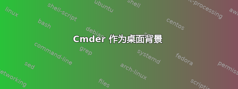 Cmder 作为桌面背景