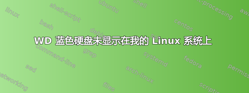 WD 蓝色硬盘未显示在我的 Linux 系统上