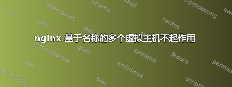 nginx 基于名称的多个虚拟主机不起作用