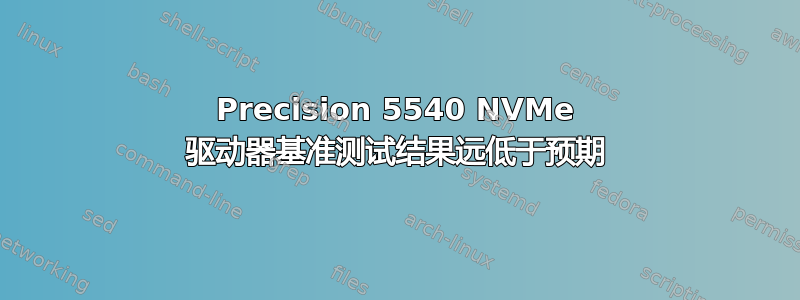 Precision 5540 NVMe 驱动器基准测试结果远低于预期