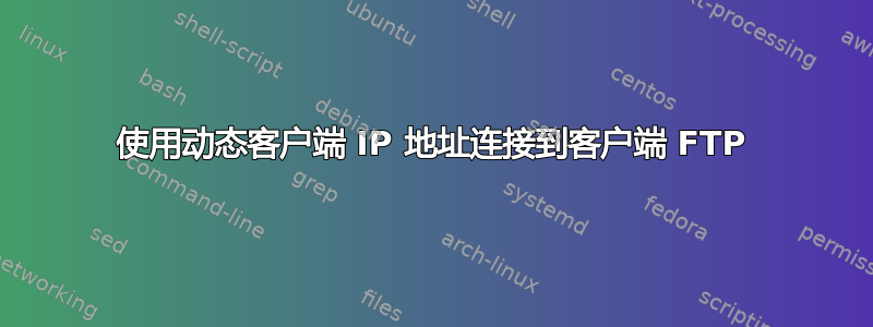 使用动态客户端 IP 地址连接到客户端 FTP