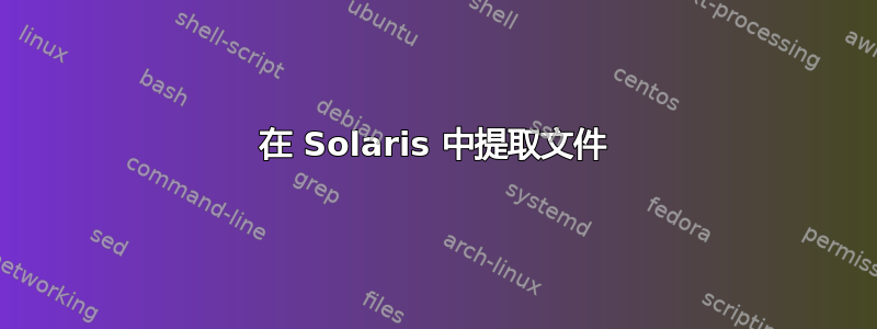 在 Solaris 中提取文件