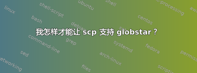 我怎样才能让 scp 支持 globstar？