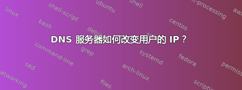 DNS 服务器如何改变用户的 IP？