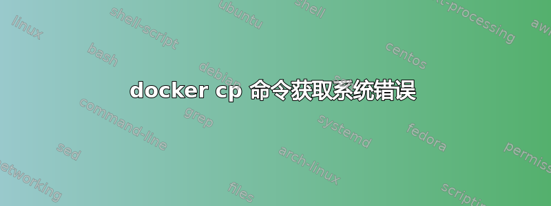 docker cp 命令获取系统错误