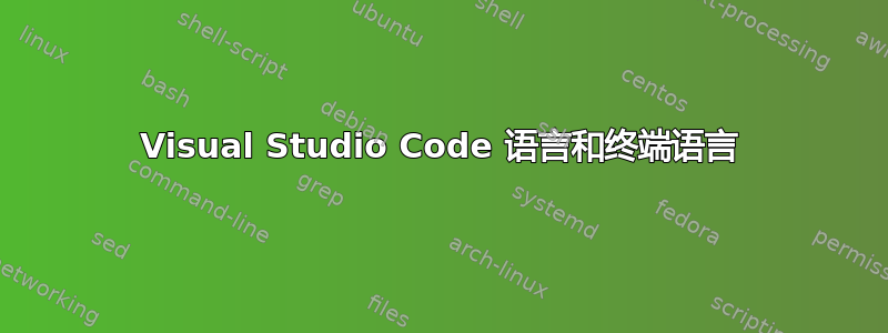 Visual Studio Code 语言和终端语言