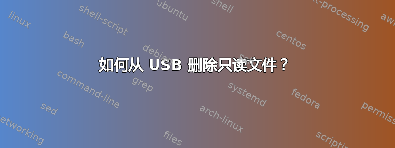 如何从 USB 删除只读文件？