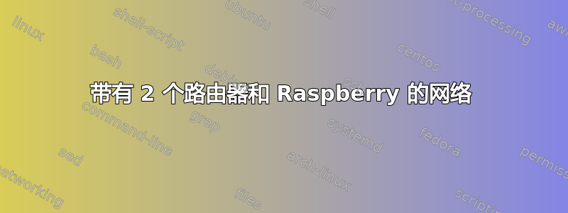 带有 2 个路由器和 Raspberry 的网络