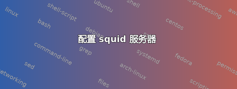 配置 squid 服务器