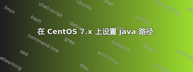 在 CentOS 7.x 上设置 java 路径